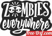 download zombies everywhere halloween free ready for cut