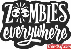 download zombies everywhere halloween free ready for cut