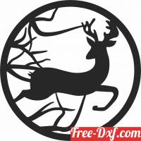 download Deer wall sign ornaments free ready for cut
