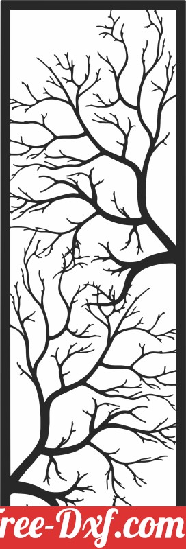 Download tree branches panel 5HTJx High quality free Dxf files, S