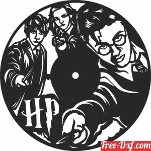 download Harry Potter Vinyl Record Wall Clock free ready for cut