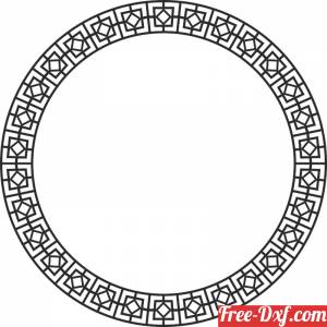 download round pattern mirror free ready for cut