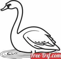 download swan silhoutte clipart free ready for cut