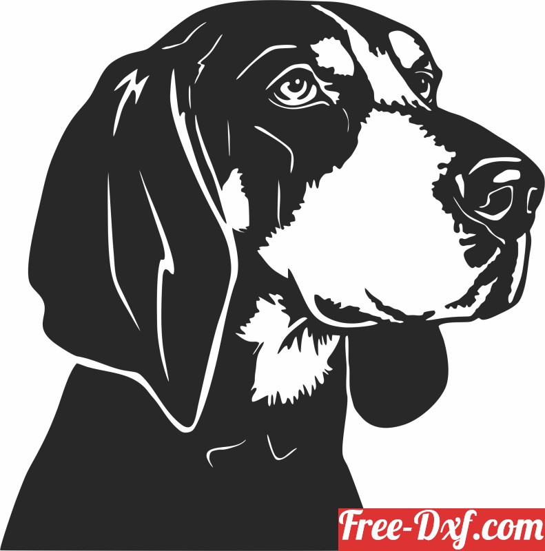 Download dog face cliparts 5V54D High quality free Dxf files, Svg