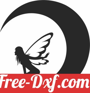 Fairy on the moon art decors