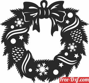 download wreath Christmas cliparts decor free ready for cut
