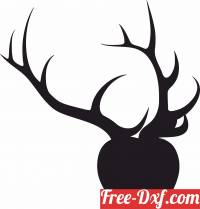 download apple with antlers free ready for cut