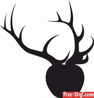 download apple with antlers free ready for cut