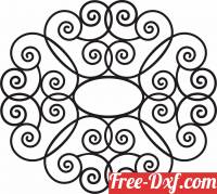 download round pattern decor free ready for cut