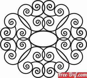 download round pattern decor free ready for cut