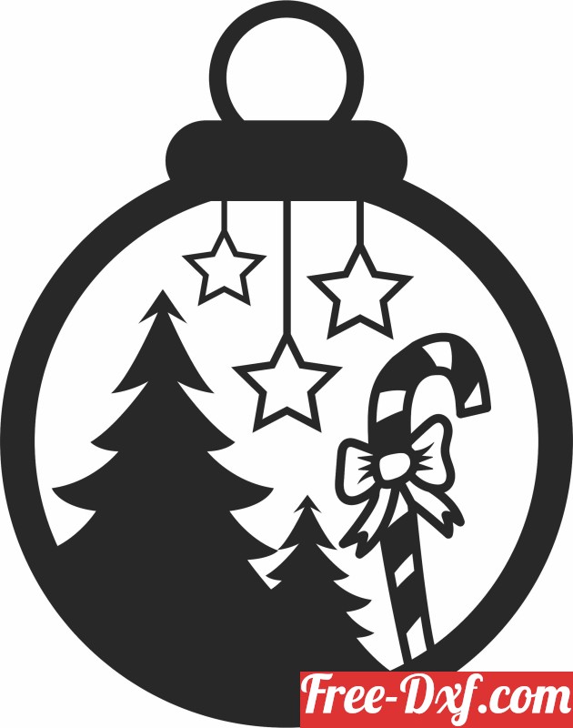 Download Christmas tree ornament ball 5kBOi High quality free Dxf
