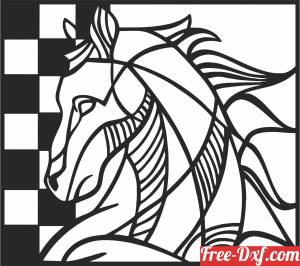 download Horse clipart decor geometric free ready for cut