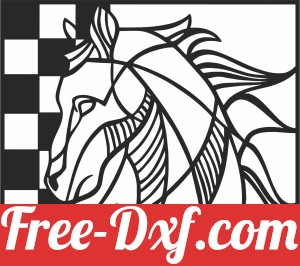 Horse clipart decor geometric
