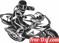 download motorcyclist riding a sportbike free ready for cut