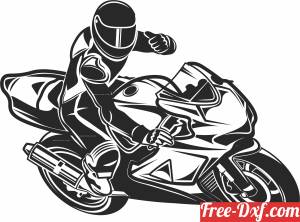 download motorcyclist riding a sportbike free ready for cut