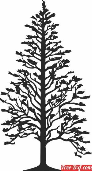 download pine Tree Silhouette free ready for cut