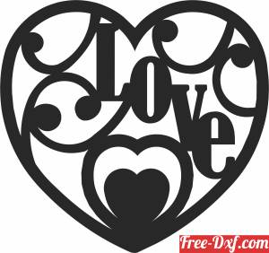 download Heart love valentines day gift free ready for cut