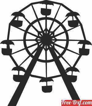download Ferris Wheel park clipart free ready for cut