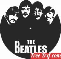 download beatles Wall Clock free ready for cut