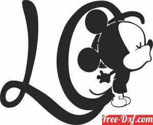download Mickey Mouse wall art free ready for cut