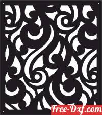 download decorative panel screen pattern wall partition free ready for cut