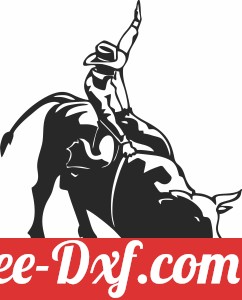 bull riding rodeo clip art