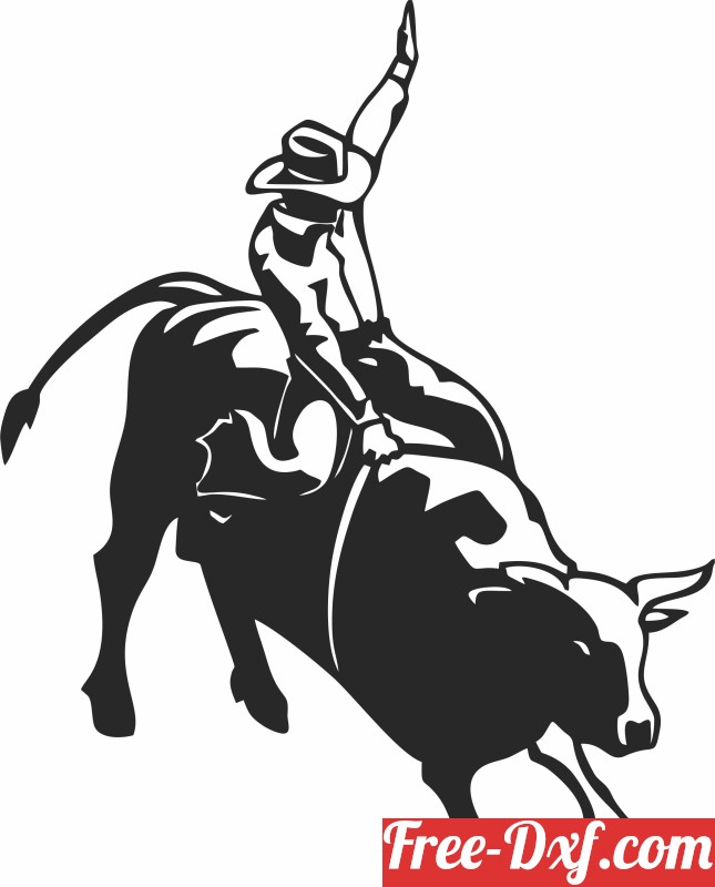 Download bull riding rodeo clip art 6Izse High quality free Dxf f