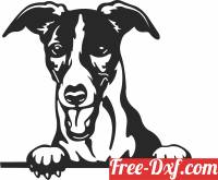 download Jack Russell dog monogram sign free ready for cut