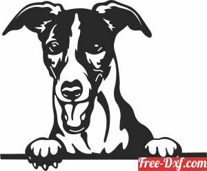 download Jack Russell dog monogram sign free ready for cut