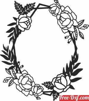 download floral frame border free ready for cut