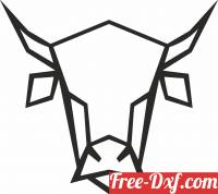 download Geometric Polygon cow free ready for cut