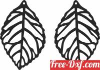 download earrings pendants art leaves free ready for cut