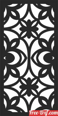 download door pattern wall screen free ready for cut