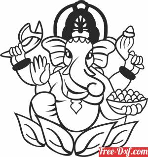download Hindu God Ganesha clipart free ready for cut