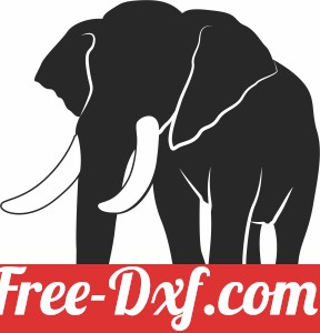 Walking Elephant Silhouette