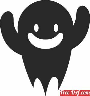 download happy Ghost halloween clipart free ready for cut