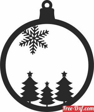 download flakes tree christmas ornaments free ready for cut