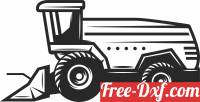 download farm Harvester clipart free ready for cut