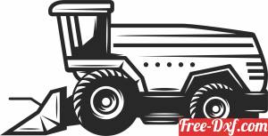 download farm Harvester clipart free ready for cut