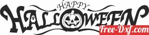 download Happy halloween sign free ready for cut