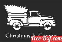 download Christmas Is Coming car decorations free ready for cut