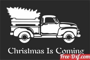 download Christmas Is Coming car decorations free ready for cut