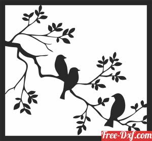 download tree branches with birds wall decor free ready for cut