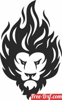 download angry lion face clipart free ready for cut