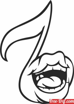 download melody symbol with mouth free ready for cut