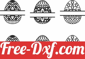 easter eggs monogram decoration