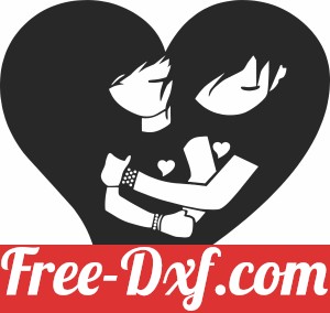 heart anime couple art
