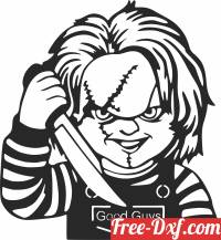 download chucky halloween cliparts free ready for cut