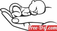 download Hand holding a newborn baby clipart free ready for cut