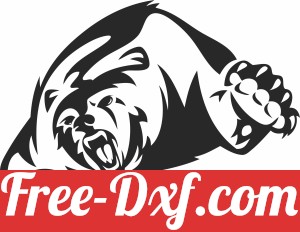 angry Grizzly Bear clipart